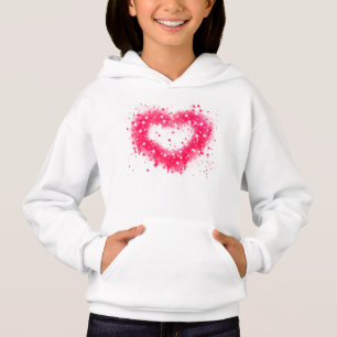 Graffiti Spray rosa funkelndes Herzdesign Hoodie