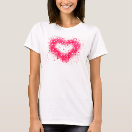 Graffiti Spray rosa funkelndes Herzdesign T-Shirt