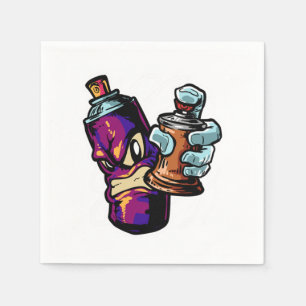 Graffiti Sprayer Street Artist Fat Cap Spray Can Serviette