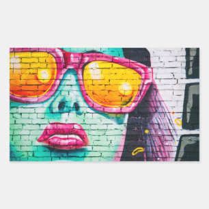 Graffiti-Sticker Rechteckiger Aufkleber