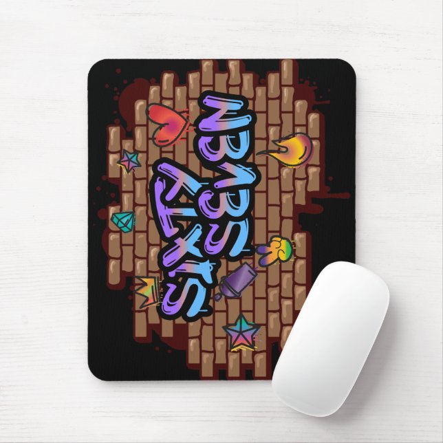 Graffiti-Stil 67 Mousepad (Mit Mouse)