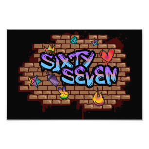 Graffiti-Stil 67 Poster