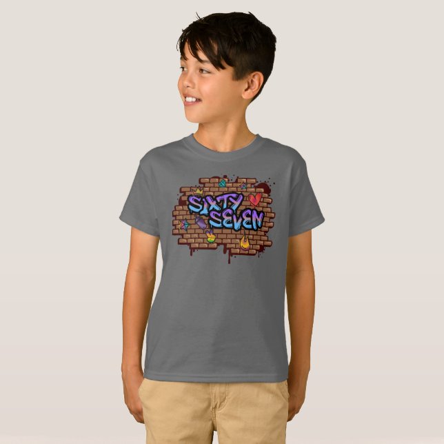 Graffiti-Stil 67 T-Shirt (Vorne ganz)