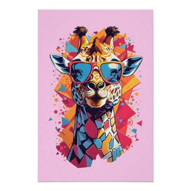 Graffiti-Stil-Giraffenporträt-58567 Poster (Vorderseite)