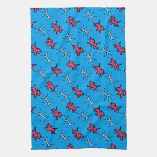 Graffiti Stil Hunde Knochen Wählen Sie Farbe Hunde Küchentuch