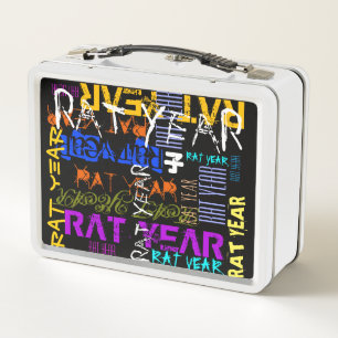 Graffiti Stil Rat Chinese Year Zodiac Lunch Box