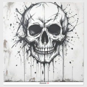 GRAFFITI STILE SKULL STICKER