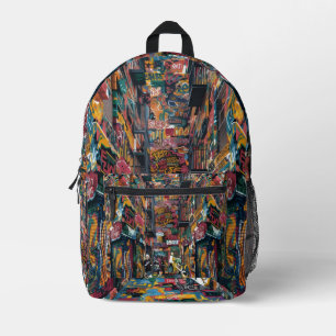 Graffiti-Straße Bedruckter Rucksack