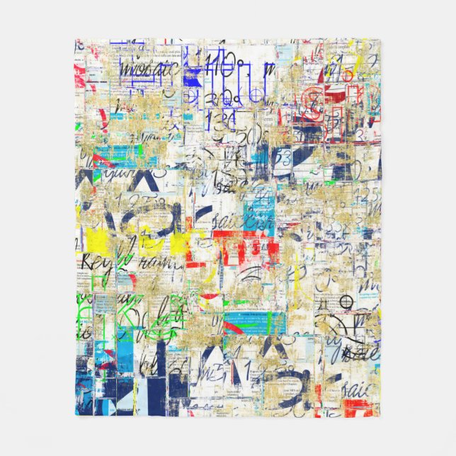 Graffiti Straßenmauer. Grunge Wallart, Straße, Bac Fleecedecke (Vorderseite)