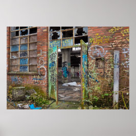 Graffiti Street Art Abandoned Gebäude Poster