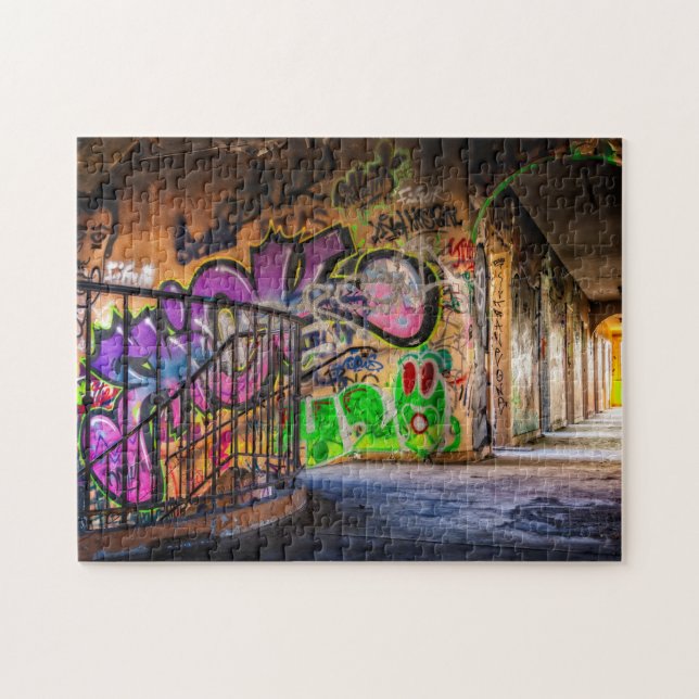 Graffiti Street Art Colorado Treppe Puzzle (Horizontal)