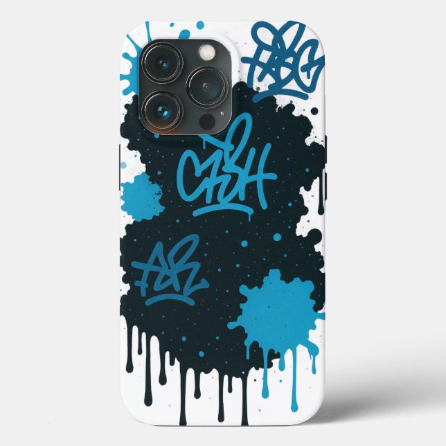 Graffiti Street Art - Rumpf iPhone Splash Bleu & N Case-Mate iPhone Hülle (Rückseite)