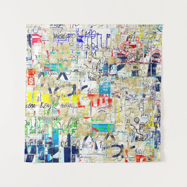 Graffiti street wall. Grunge wallart,street,backgr Wandteppich (Vorderseite)