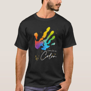 Graffiti Streetwear Painting Korean Trendy Color O T-Shirt