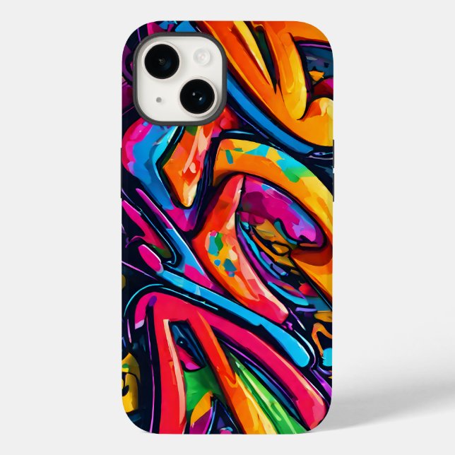 Graffiti-Style abstrakte Kunst Case-Mate iPhone Hülle (Rückseite)