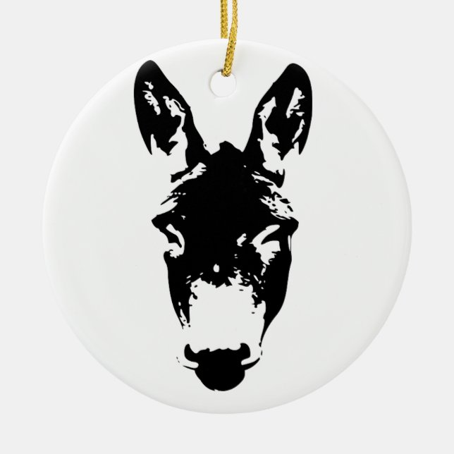 Graffiti Style Donkey oder Mule Street Art Zeichne Keramik Ornament (Vorne)