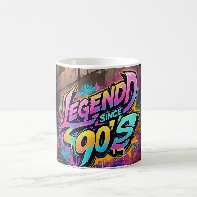 Graffiti-Style "Legend seit den 90er Jahren" Kaffeetasse (Mittel)