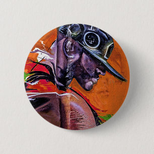 Graffiti Style Skateboarder Typ Button