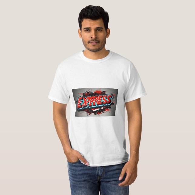 Graffiti-Style-Text-Logo - Urban Vibes-T - Shirt" T-Shirt (Vorne ganz)