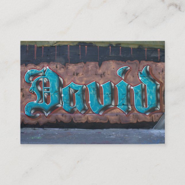 Graffiti-Tag: David Visitenkarte (Vorderseite)