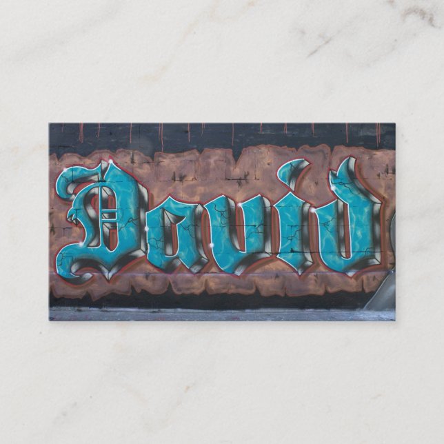 Graffiti-Tag: David Visitenkarte (Vorderseite)