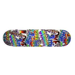 Graffiti-Text-Brett Skateboard