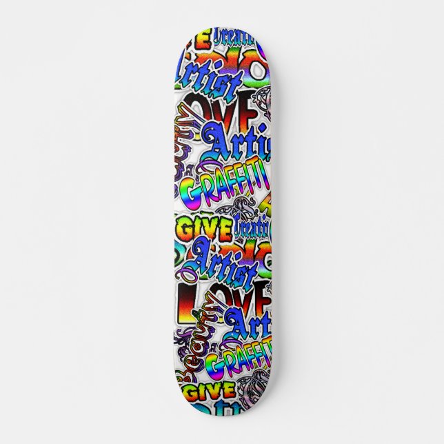 Graffiti-Textboard Skateboard (Vorne)