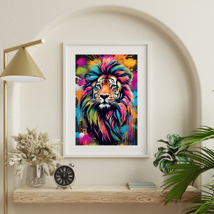 Graffiti Tiger Art Modernes Poster