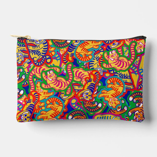 Graffiti Tiger Memphis Global Village Coffehouse Zubehörtasche (Vorderseite)