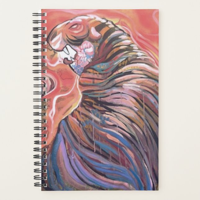 Graffiti Tiger Modern Art Bright Journal Planer (Vorderseite)