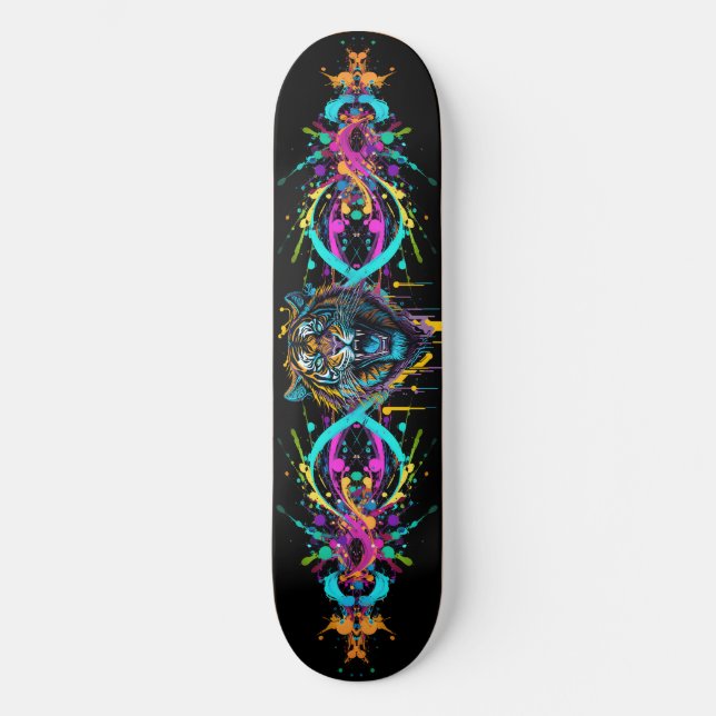 Graffiti Tiger Skateboard (Vorderseite)