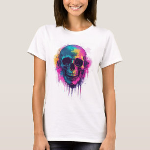 Graffiti-Totenkopf-Rebell T-Shirt