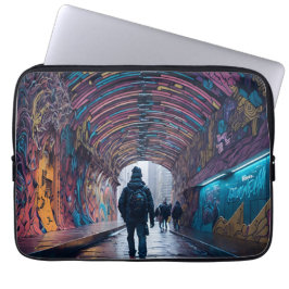 Graffiti-Tunnel Laptopschutzhülle