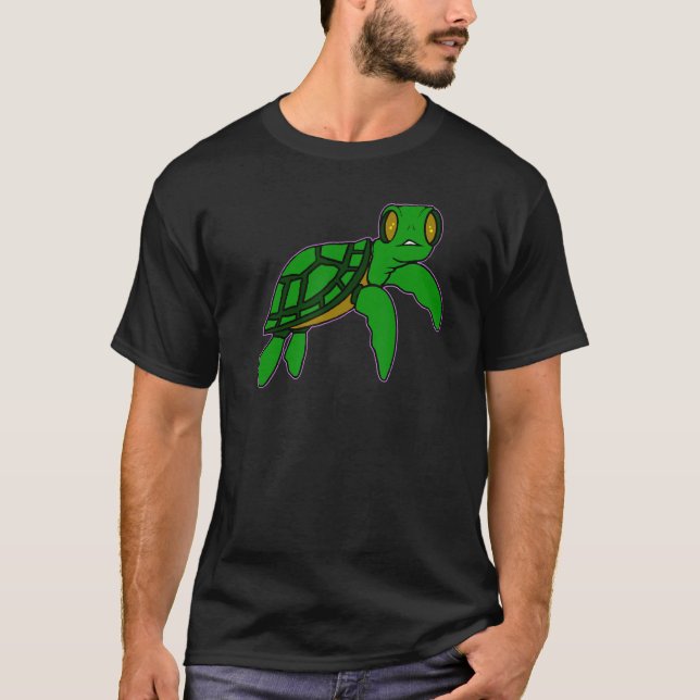 Graffiti Turtle Tortoise Niedlich Graffiti Turtle  T-Shirt (Vorderseite)