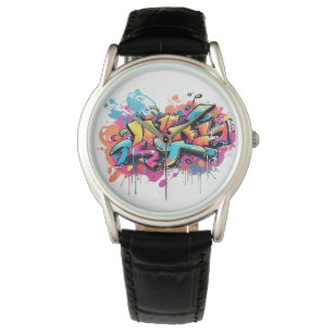 Graffiti-Uhren Armbanduhr