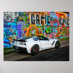 Graffiti und das Z06 Korvette Poster