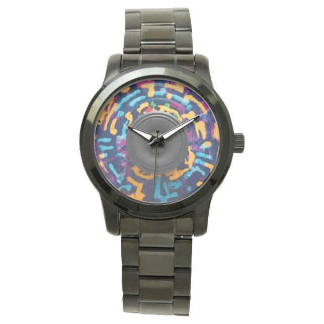 Graffiti und Lautsprecher Armbanduhr (Vorderseite)