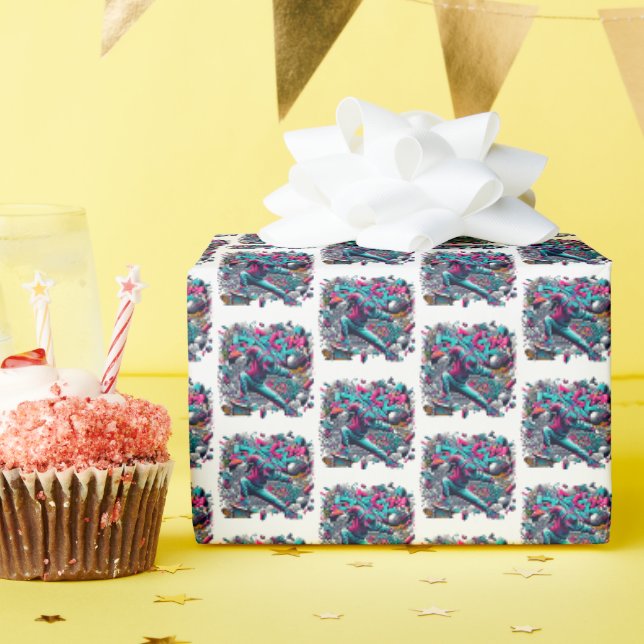 Graffiti und Street Art Geschenkpapier (Geburtstagsparty)