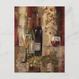 Graffiti und Wein Postkarte