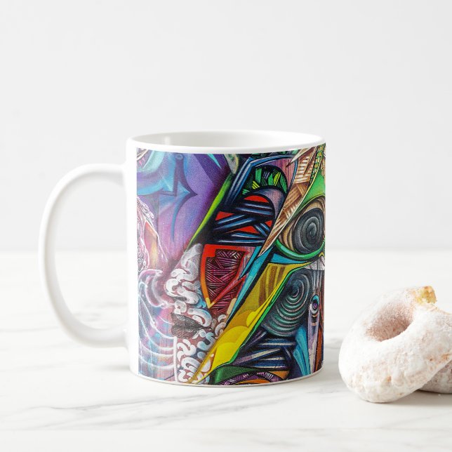Graffiti Urban Art Kaffeetasse (Mit Donut)