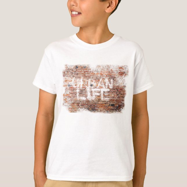 Graffiti URBAN LIFE GRUNGE BRICKS T-Shirt (Vorderseite)