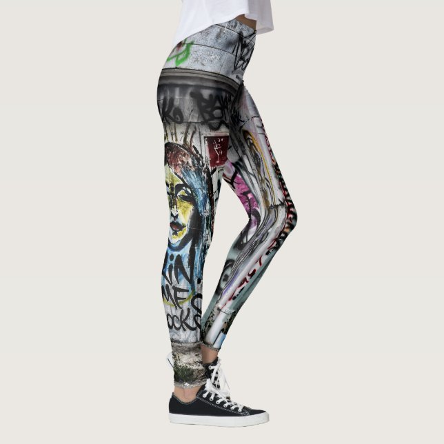 Graffiti Urban Street Cool Modern Grunge Art Leggings (Rechts)
