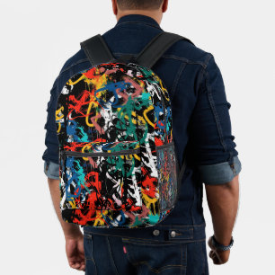 Graffiti Urban Streetwear Muster Bedruckter Rucksack