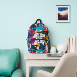 Graffiti Urban Streetwear Muster  Bedruckter Rucksack