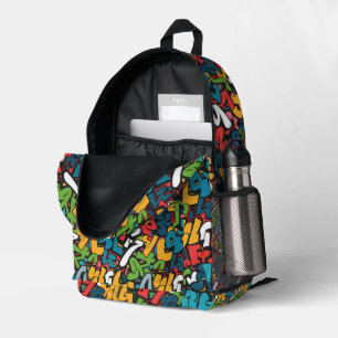 Graffiti Urban Streetwear Muster Bedruckter Rucksack