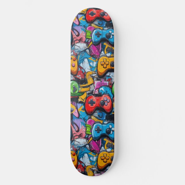 Graffiti Video Game Cooles Skateboard (Vorderseite)