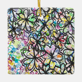 Graffiti Vierblattklee Keramikornament