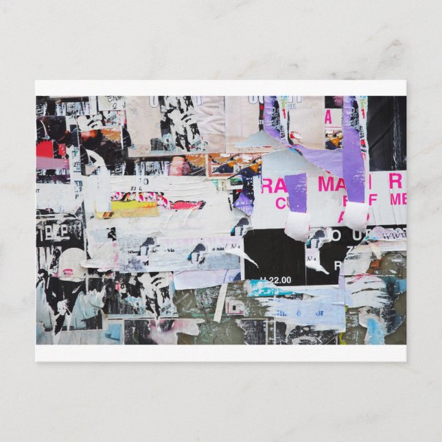 Graffiti Wall Banksy Style Tortopapier Postkarte (Vorderseite)