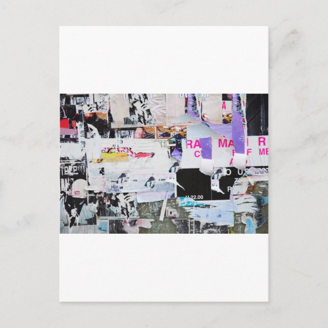 Graffiti Wall Banksy Style Tortopapier Postkarte (Vorderseite)