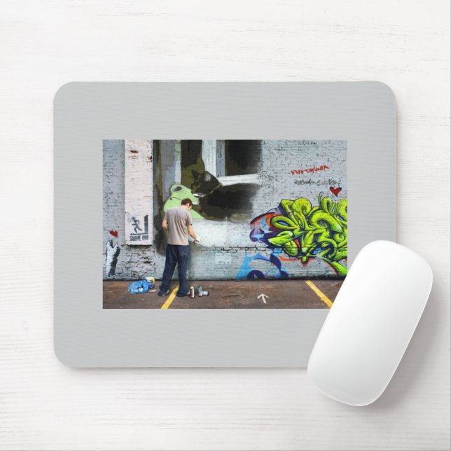 Graffiti Wall Lucy Mousepad (Mit Mouse)